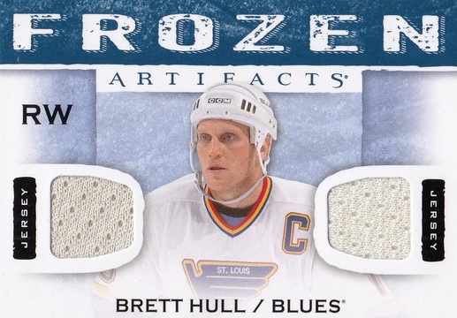 jersey karta BRETT HULL 14-15 Artifacts Frozen Artifacts číslo FA-BH